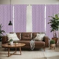 thumbnail image 2 of Ambesonne Purple Window Curtains, Wedding Inspired Heart, Each 28" W x 84" L, Lavender and Purple, 2 of 5