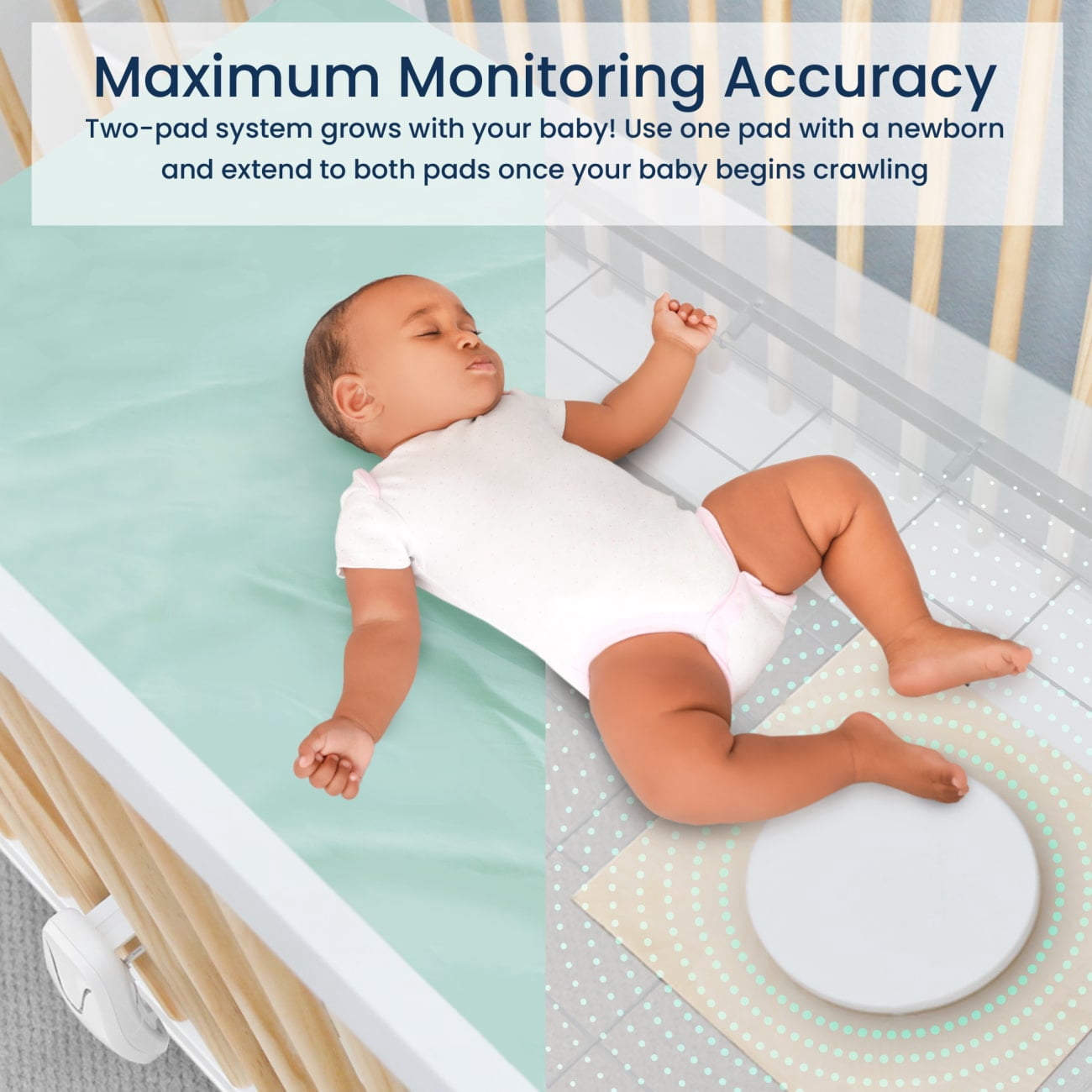 Babysense Movement and Video Baby Monitor - Babysense 7 Safe Sleep & Compact Video Monitor Bundle - 2 in 1