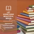 thumbnail image 6 of Sakura Notebook Ruled A5 - Japanese-Inspired Lined Notebook for Effortless Writing - 140 GSM Paper - Hardcover - Built-In Pen Holder - Expandable Inner Pocket - Flat-Lay - 5.1 x 8.3" - Cinder, 6 of 7