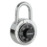 Brinks 50mm Steel Dial Combination Padlock with 1in Shackle