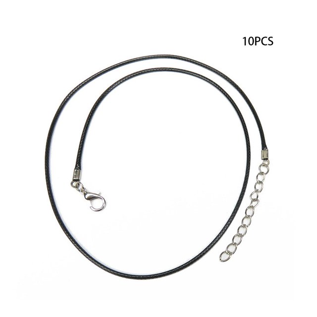 10pcs Wax Rope Extended Chain Necklace Cord Strap with Lobster Clasp for DIY Jewelry Making