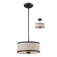 thumbnail image 1 of Z-Lite Cameo 2 Light Convertible Pendant in Creme and Bronze, 1 of 1