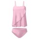 thumbnail image 2 of Traje de Baño de Dos Piezas de Mujer Traje de Baño Sólido Conjunto de Ropa de Playa, Bikini Sexy con Cuello en V para la Piscina Y la Playa, 2 of 6