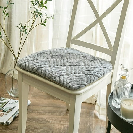 

DancePeanut 2/4/6/8 Pack of Solid Colour Plush Table Cushions with Straps Soft Non-Slip Kitchen Restaurant Chair and seat Cushions Machine Washable Jacket Suitable for Restaurants Bars cafes Hotels