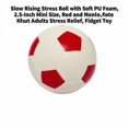 thumbnail image 3 of Slow Rising Stress Ball with Soft Pu Foam, 2.5-Inch Mini Size, Red and White, for Kids and Adults Relaxation, Squeeze Toy, 3 of 3