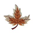 thumbnail image 1 of ID 1408 Fallen Maple Leaf Patch Tree Leaves Craft Embroidered Iron On Applique, 1 of 1