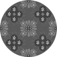 thumbnail image 1 of Ahgly Company Indoor Round Patterned Battleship Gray Area Rugs, 7' Round, 1 of 6
