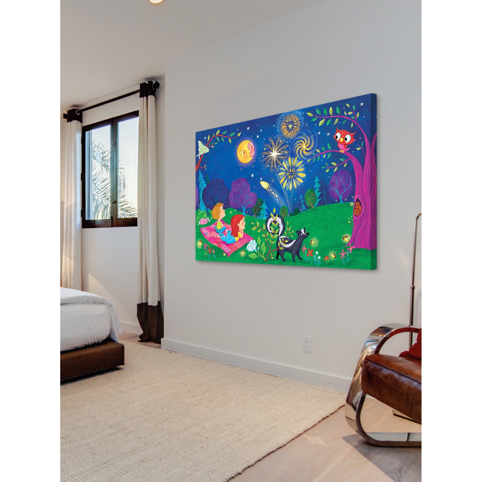 Marmont Hill "Beautiful Night" by Curtis Painting Print on Canvas