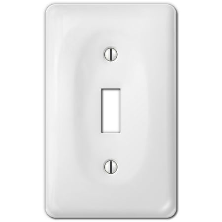 Ceramic Heat Reflector Plate - Amerelle 3020TW Classic Ceramic Toggle Wallplate, White