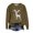 #425-Brown, variant on AUNVITO Women's Casual Long Sleeve Round Neck Drop Shoulder Sweatshirt with Printed Design for Trendy Daily Wear