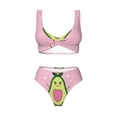 thumbnail image 4 of Daiia Cute Avocado Women's Bikini Set Two Piece Swimsuit High Waisted Bikini Adjustable Straps Bikini Perfect for Beach, Pool, and Summer Vacation-Medium, 4 of 9