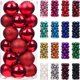 thumbnail image 2 of 24 bolas navideñas de 3/6 cm para decorar el árbol de Navidad, colgantes para colgar en el hogar, fiestas, Año Nuevo, 2 of 5