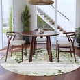 thumbnail image 4 of Sage Green Eucalyptus Leaves Round Area Rug 5 FT,Non Slip Bedroom Rugs,Summer Botanical Weeping Wooden Washable Soft Circular Carpet Non-Shedding Floor Mat for Kitchen Dining Room Foyer Balcony Dorm, 4 of 8