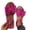 Hot Pink, variant on hoksml Women's Bow Decor Flat Sandals Elastic Ankle Strap Open Toe Summer Casual Dressy Shoes