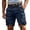 39Navy193, variant on WERYOUNG Cargo Shorts For Men Solid Color Elastic Waist Casual Summer Athletic Shorts With Pockets For Outdoor Sports Soft Bottoms L