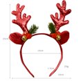 thumbnail image 1 of Aro de pelo de asta de Navidad gorro de campana de asta de ciervo para regalos de Año Nuevo (rojo) JShteea Libre de BPA, 1 of 6