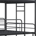 thumbnail image 5 of DEALTOPS Metal Triple Bunk Beds Twin Over Twin Over Twin Size Bed with 2 Ladders for Adults, Teens, Black, 5 of 9