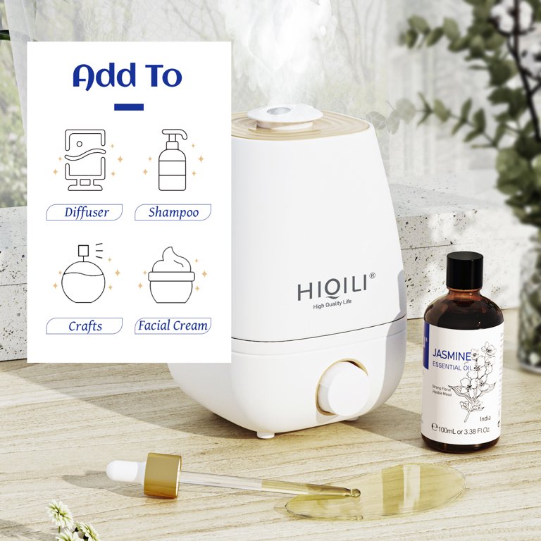HIQILI Jasmine Essential Oils 100% Pure Natural Aromatherapy