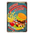 thumbnail image 1 of Letrero Metal Con Hamburguesa Placa Vintage Lata Cafetería Restaurante Arte Pared Ygjytge, 1 of 9
