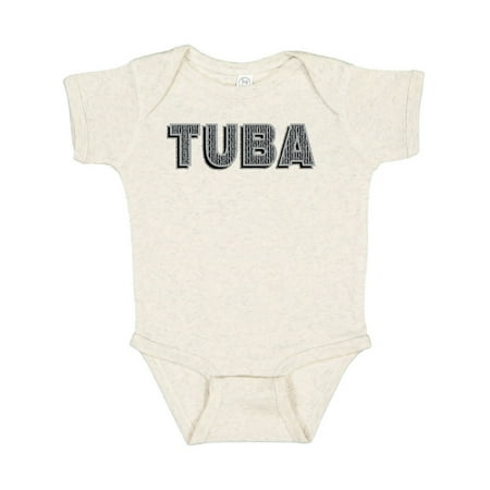 

Inktastic Tuba Gray Patterned Text Gift Baby Boy or Baby Girl Bodysuit