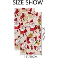 thumbnail image 3 of GZHJMY Fingertip Hand Towels, 2 Pack Pcs Christmas Santa Claus Pattern Absorbent Face Bath Towels for Bathroom Kitchen, 30"x15", 3 of 6