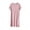 Pink, variant on Lenpel Nightgowns for Women Crew Neck Short Sleeve Midi Sleepwear Casual Pullover Comfy Side Split Pajama Dresses
