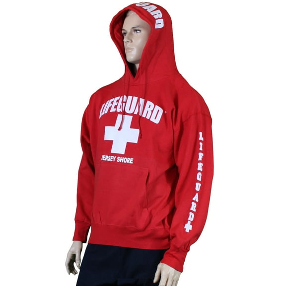 Lifeguard Jersey Shore NJ Life Guard Sweatshirt Red Large