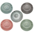 thumbnail image 2 of Juego de 5 colectores de pelo de goma para desagüe de ducha | Fáciles de instalar y limpiar | Cubiertas para fregaderos de baño y cocina | Material TPR de 13,3 x 13,3 cm | 5 colores, 2 of 7