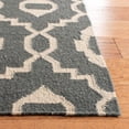 thumbnail image 3 of Safavieh Dhurries Guliana Geometric Wool Runner Rug, Charcoal/Ivory, 2'6" x 8', 3 of 10