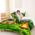 thumbnail image 4 of Catabedysis Watercolor Camping Full Size Comforter Sets,Mountain Tent Print Bedding Comforter Set For Boys,Multicolor,Reversible,3 Pieces,1 Comforter and 2 Pillowcases, 4 of 7