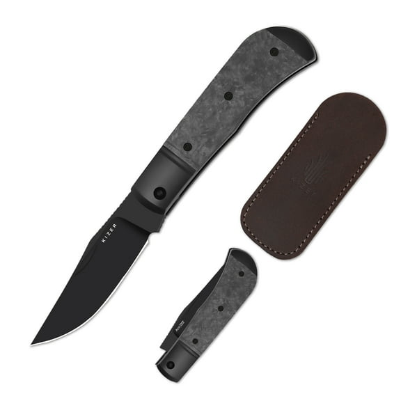 Kizer Trestle EDC Folding Pocket Knife S45VN Blade Titanium  Carbon Fiber Handle Ki3761A1
