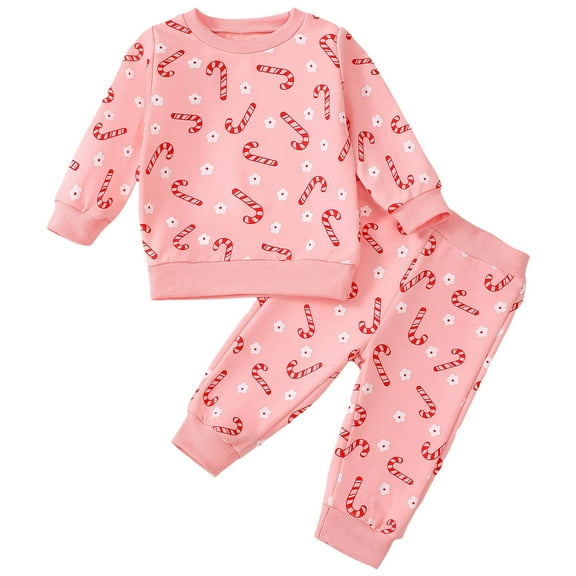 UYYX Christmas Boys Fall Clothes Christmas Boys Outfits Fall Girl Clothes Long Sleeve Crewneck Sweatshirt Top Pants With Pocket Girl Outfit 12-18 Months