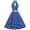 Blue 01, variant on DeHolifer Dresses for Women 1950s Vintage Retro V-Neck Short Sleeve Tie Midi Dress Cocktail Party Evening Prom Gown Dresses Navy S