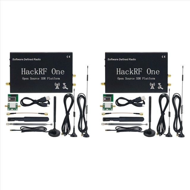 2X 1MHz-6GHz para One R9 V1.7.0 SDR Receptor de Radio Definido por Software Ensamblado en Carcasa Negra con Antenas LNA