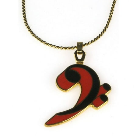 Harmony Rod - Harmony Jewelry Bass Clef Necklace in Gold and Red