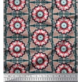 thumbnail image 1 of Soimoi Cotton Voile Fabric Stripe & Mandala Decorative Print Fabric by Yard 56 Inch Wide, 1 of 1