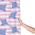 thumbnail image 3 of Shower Curtain, stingray pink stripes cute Waterproof Fabric Plastic Shower Curtain, Drying Fast Bathroom Curtain with 9 Buttonholes, Ruffle Shower Curtain 60x72in, 3 of 8