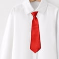thumbnail image 7 of Fengqque 3 Piece Set Boys formal Outfit Set Long Sleeve White Dress Shirt Tie Dress Pants Performance Wedding Suit Red 14-15Years, 7 of 7