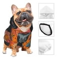 thumbnail image 3 of Honeii Sunflower Black Dog Print Small Dog Hoodies Pet Hooded Sweatshirts Fall Winter Puppy Cat Sweaters Warm Clothes for Small Dogs Outfits Costume-Large, 3 of 7