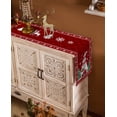 thumbnail image 3 of Gnome Snowflake Merry Christmas Table Runner for Wedding Party Christmas Decoration Table Cover Feastival Tablecloth Placemat, 3 of 5
