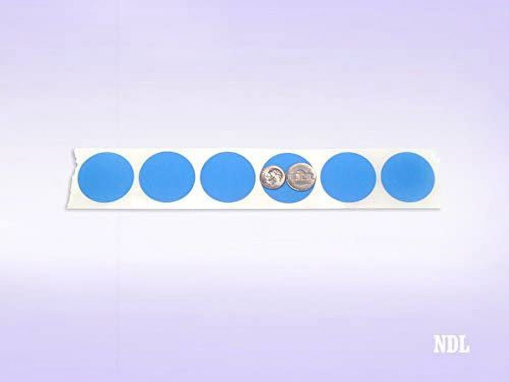 Blank Color Coding Stickers, Writable Surface  500 Permanent Labels per Roll Blue Fluorescent, 1.5" Circle