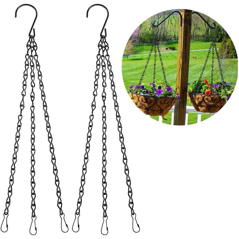 Hanging Basket Chains, 2pcs 20 inch/ 50cm Black Hanging Chains