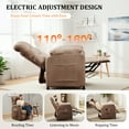 thumbnail image 6 of Miniyam Power Recliner Chair in Brown, Full Steel Frame & 7-Zone Support with Wired Memory Remote for Home Theater, 6 of 11