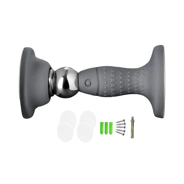 Tope de puerta,Tope de puerta magnético Protector de pared Tope de puerta,Tope para puerta de oficina Topes para puerta sin taladro,Tope de puerta para suelo de protección suave y Gris