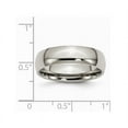 thumbnail image 2 of Bague de Mariage Polie en Titane Ciselé 6mm pour Hommes, 2 of 6