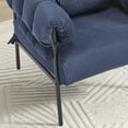thumbnail image 6 of LiviNest Modern Accent Chair with Gold Legs: Corduroy Upholstered Armchair for Small Apartments - Compact Living Room Seating & Reading Chair with High-Density Cushion Dark Blue, 6 of 6