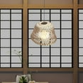 thumbnail image 3 of Cubierta de linterna de techo de sombra de luz colgante de bambú tejido para cocina dormitorio casa 11cmx17cm Yuyangstore Pantalla de lámpara, 3 of 7
