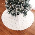 thumbnail image 4 of Falda redonda para árbol de Navidad, copo de nieve, 78/90/120CM, esponjosa para decoración navideña de invierno, 4 of 5