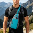 thumbnail image 2 of VeFlora Men's Waterproof Sling Crossbody Bag, Lightweight Chest Shoulder Backpack, Portable Outdoor Sports Bag for Hiking Travel Commuting Daily Use(Mint Green/One Size), 2 of 5