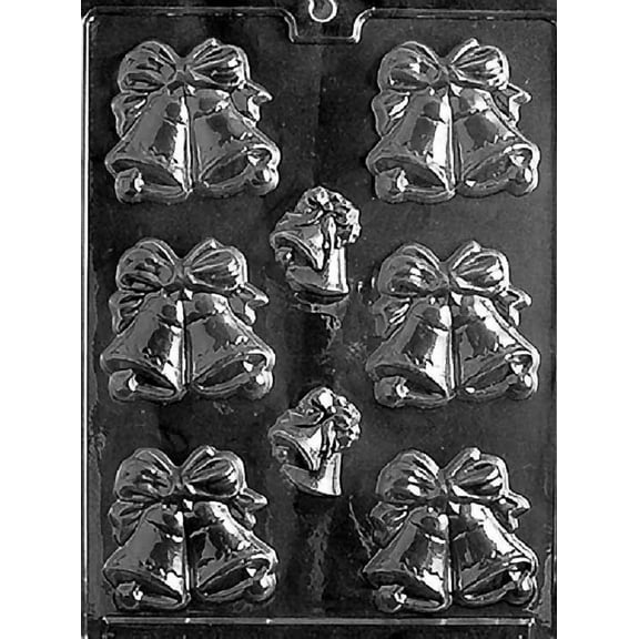 Grandmama's Goodies W002 Large Bell Wedding Shower Chocolate Candy Soap Mold with Exclusive Molding Instructionr